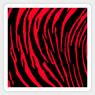 Tiger Stripes Red Sticker